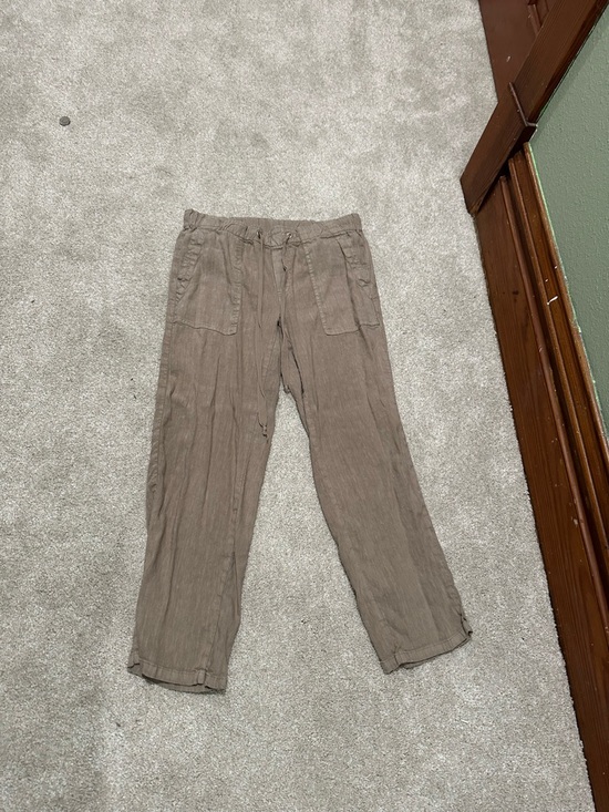 Kut from the Kloth Pants - Kut from the Kloth Taupe-Gray Relaxed Linen Trousers